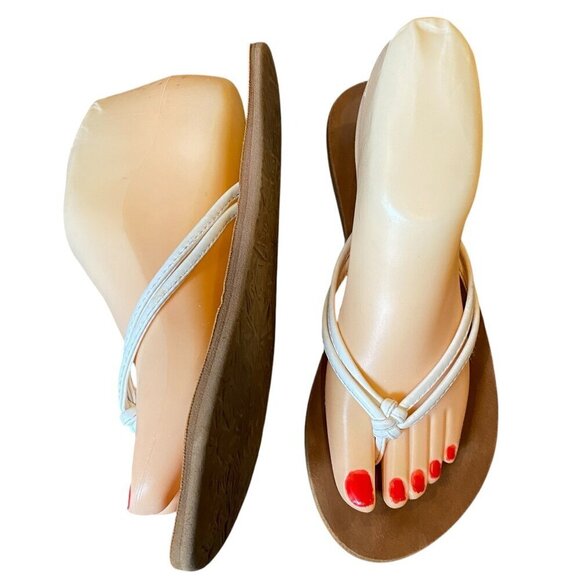 Volcom Forever II Sandals Sz 7/7.5 White & Tan #339D - Picture 3 of 7